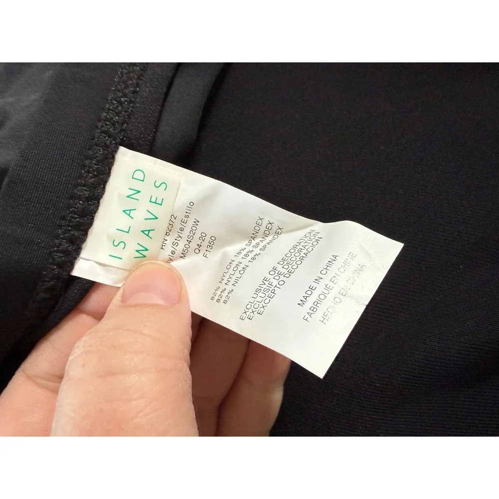 NWT‎ Island Waves black swim suit bottoms